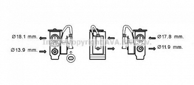 AVA QUALITY COOLING bw1431 -  Расширительный клапан, кондиционер